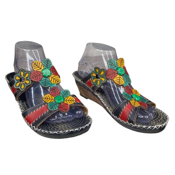 L’artiste X Spring Step Women’s Edrea Floral Multicolor Sandals Size 40 US 9 - Picture 5 of 11